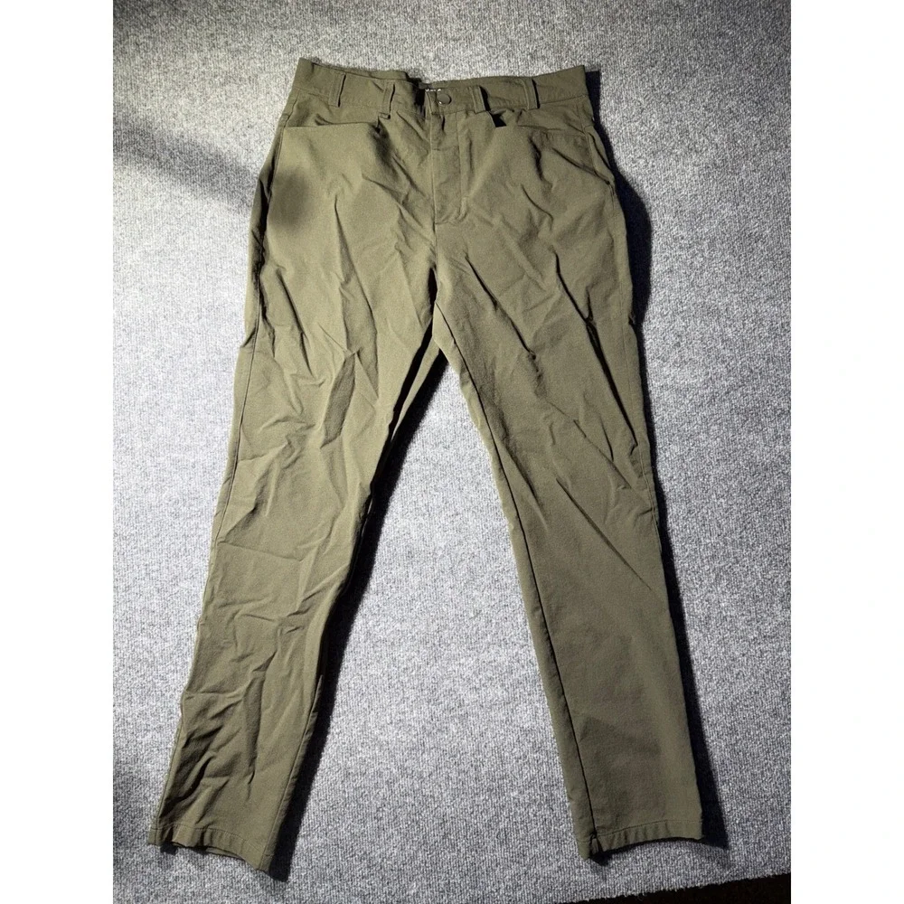 Meloo Sport Mens Hiking Pants Olive Green Size M Technical Travel Trousers